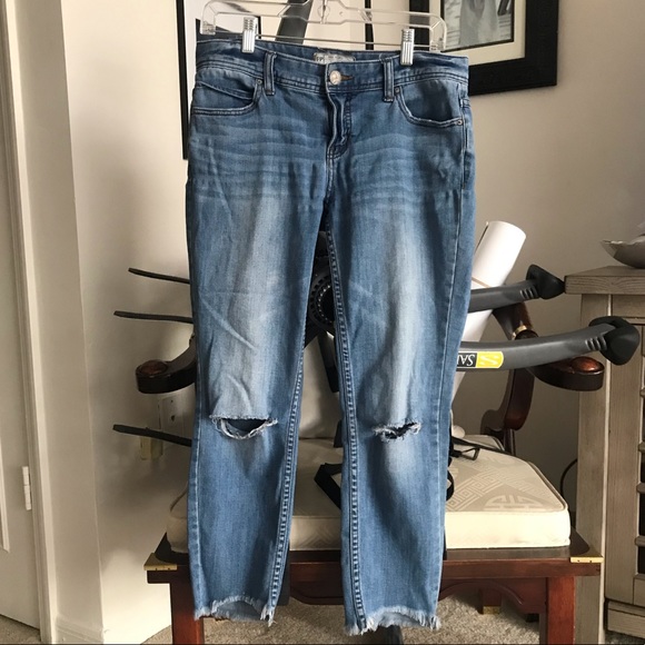 Free People Denim - Free People Cropped and Distressed Jeans